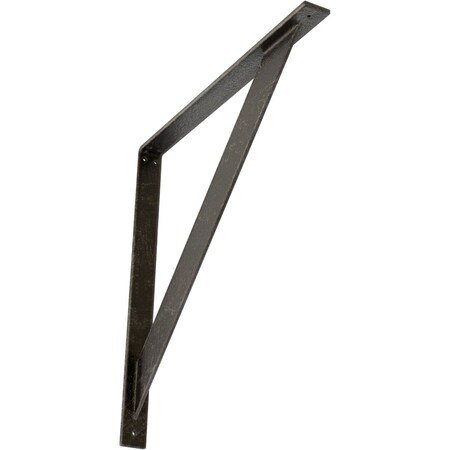 Traditional Steel Bracket, Antiqued Warm Silver 2W X 24D X 24H